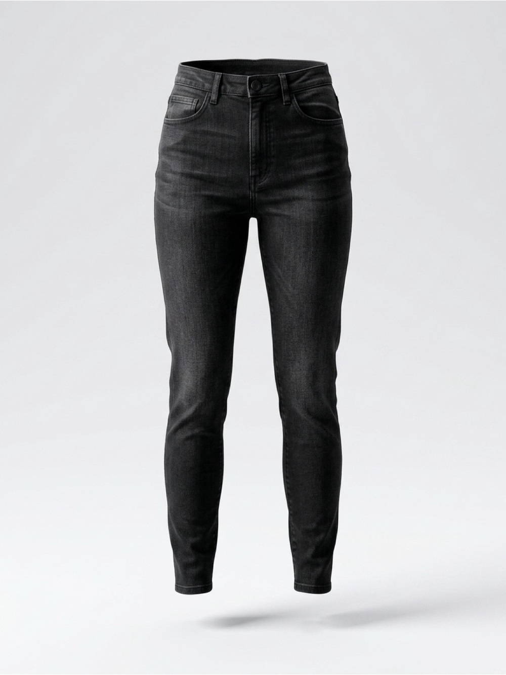 Victoria Beckham Mid-Rise Black Slim Jeans